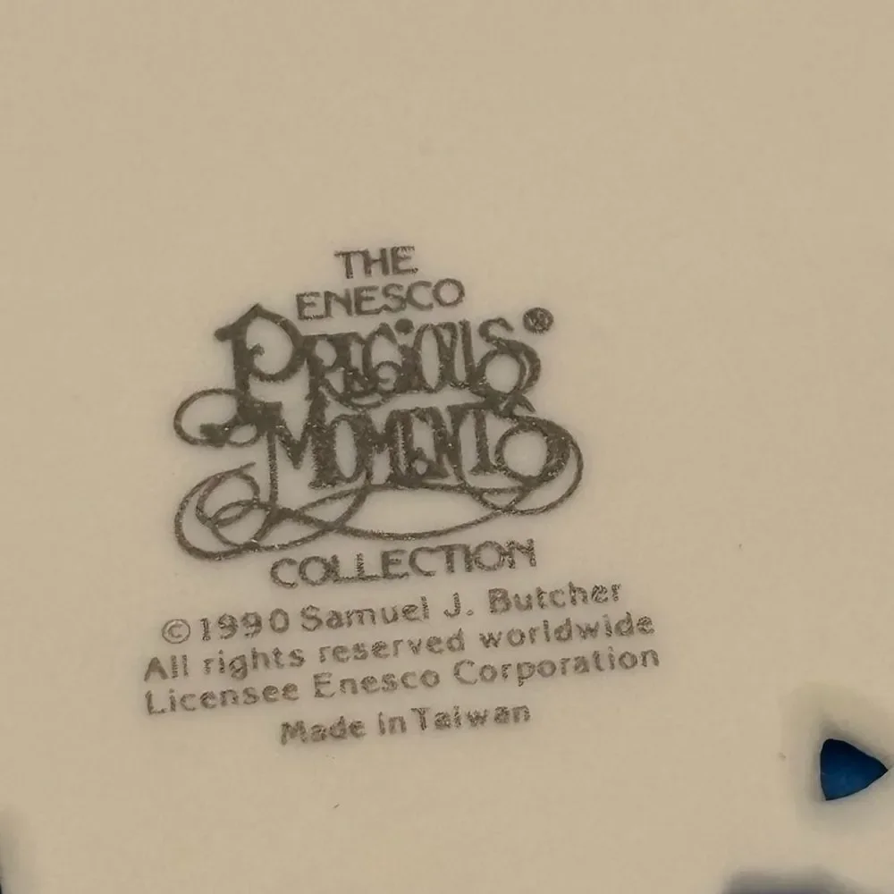 Vtg Precious Moments Bisque Porcelain Star Christmas Ornaments-3-Religious - Picture 7 of 12